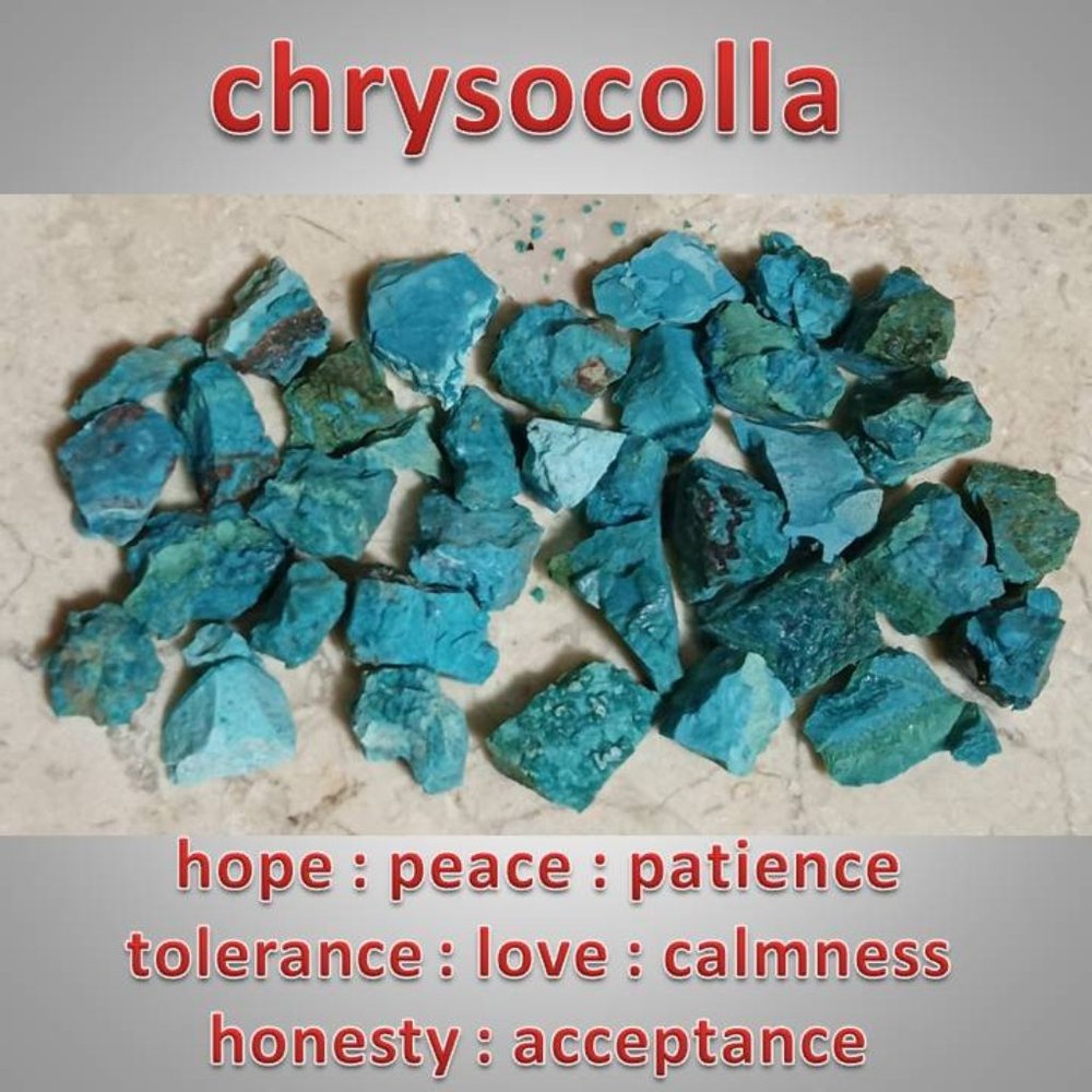 Chrysocolla rock stone crystal mineral Chakra Peace Hope Patience small